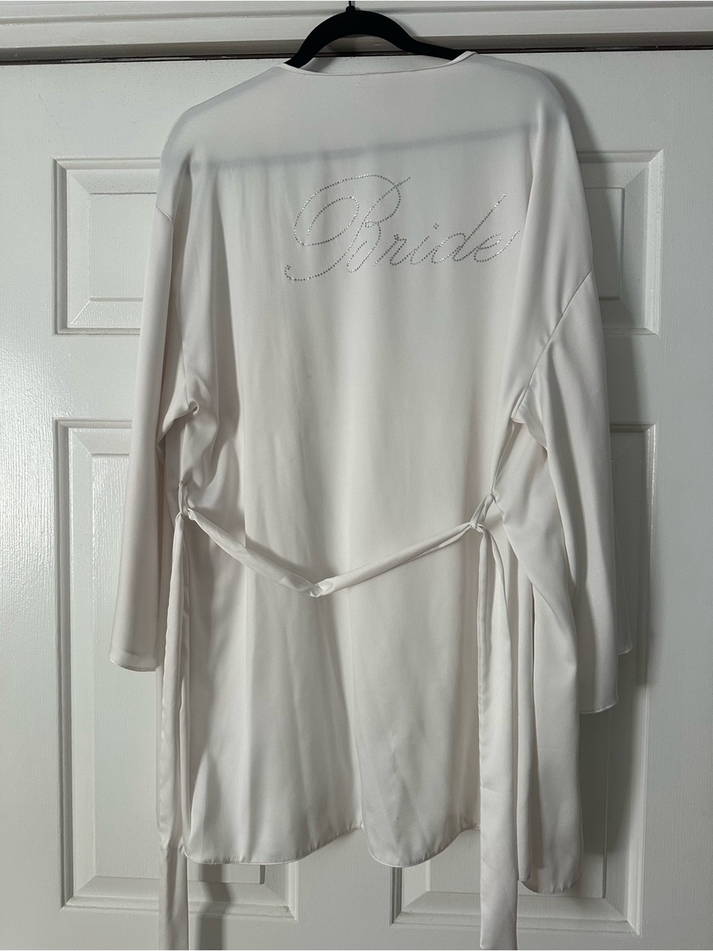 Victoria’s Secret Bride Satin Robe with Rhinestone Script Size M/L